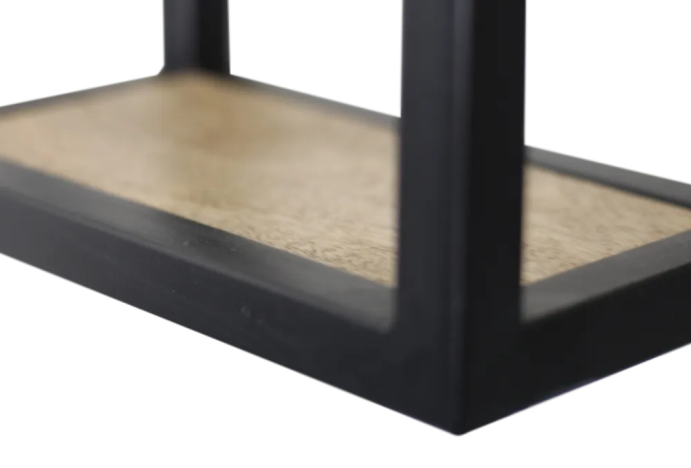 HSM Collection Wandregale-Wandregal Levels aus Mangoholz und Eisen