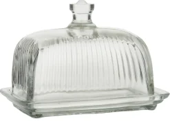 IB Laursen Butter- & Brotdosen-Butterbox aus Glas mit Rillen