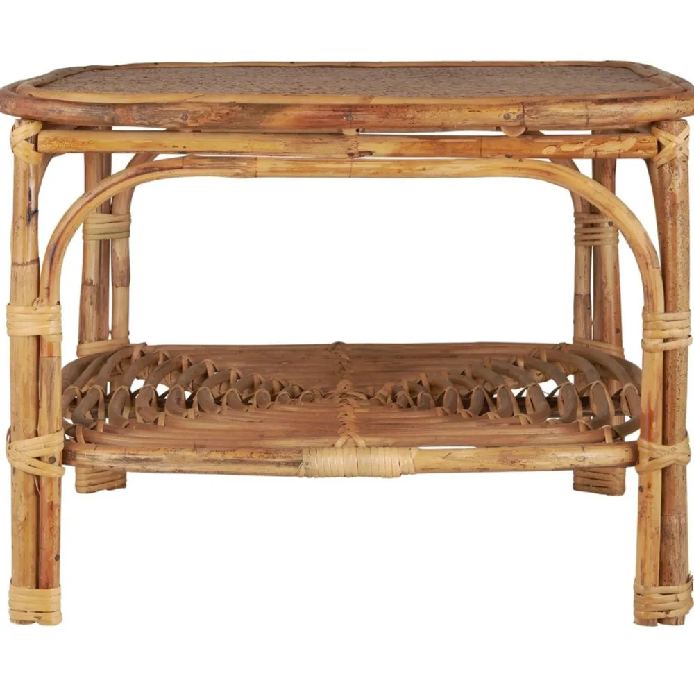 IB Laursen Beistelltische & Couchtische-Couchtisch Cane aus Rattan