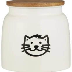 IB Laursen Haustierzubehör-Dose für Katzenfutter mit Holzdeckel
