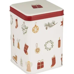 IB Laursen Weihnachtsdeko|Vorratsdosen & Behälter-Dose mit Weihnachtsmotiven viereckig