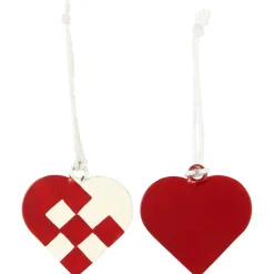 IB Laursen Weihnachtsdeko-Flechtherzen Aufhänger 2er-Set aus Metall