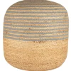 IB Laursen Hocker & Poufs-Fußhocker aus Jute mit blauen Streifen