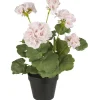 IB Laursen Kunstblumen & Kunstpflanzen-Geranie in Topf rosa Blumen