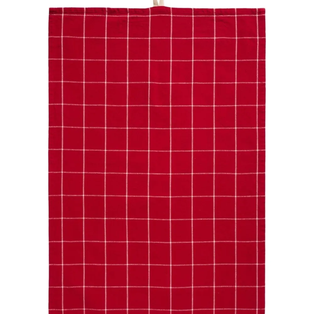 IB Laursen Weihnachtsdeko-Geschirrtuch Silja rot mit Karos