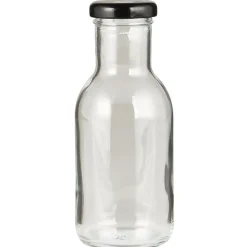 IB Laursen Flaschen & Thermoskannen|Vorratsgläser-Glas-Flasche mit schwarzem Schraubdeckel