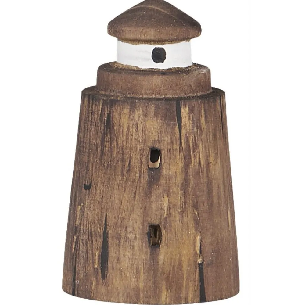 IB Laursen Deko-Objekte & Figuren-Holz Leuchtturm Deko Nautico