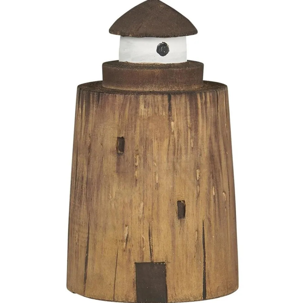 IB Laursen Deko-Objekte & Figuren-Holz Leuchtturm Deko Nautico