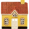 IB Laursen Lichthäuser, Keramik-Häuschen|Teelichthalter-Keramik Haus für Teelicht My Home Town gelb
