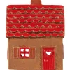 IB Laursen Lichthäuser, Keramik-Häuschen|Teelichthalter-Keramikhaus Lichthaus Stillenat rotes Dach klein