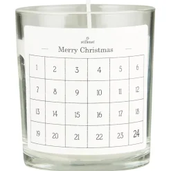 IB Laursen Weihnachtsdeko|Weihnachts- & Adventskerzen-Kerze im Glas mit 1-24 Etikett