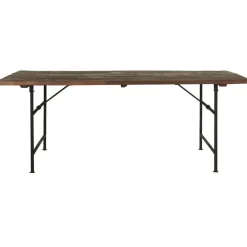 IB Laursen Ib Laursen Unika|Beistelltische & Couchtische-Langer Tisch Unika mit Holzplatte und Metallgestell