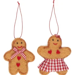IB Laursen Weihnachtsdeko-Lebkuchenpärchen Aufhänger aus Filz