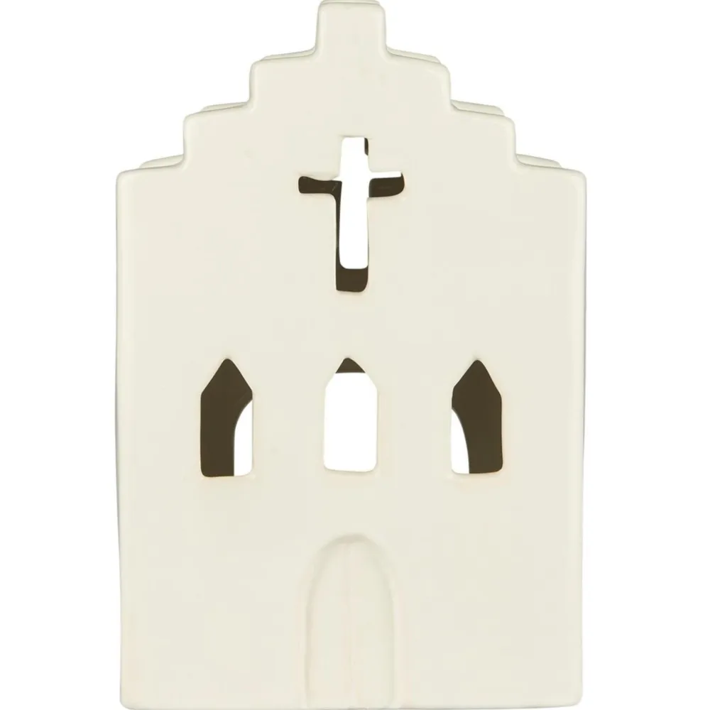 IB Laursen Lichthäuser, Keramik-Häuschen|Weihnachtsdeko-Lichthaus Stillenat Kirche