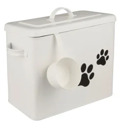 IB Laursen Haustierzubehör|Kisten & Boxen-Metall-Box mit Deckel für Hundefutter + Messbecher