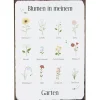 IB Laursen Gartendekoration|Schilder, Wandbilder & Poster-Metallschild Blumen in meinem Garten
