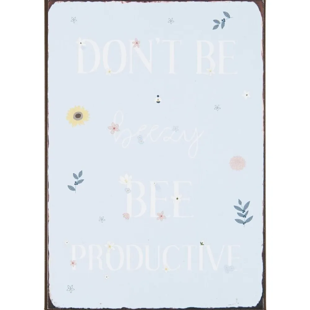 IB Laursen Schilder, Wandbilder & Poster-Metallschild Don't be beezy bee productive