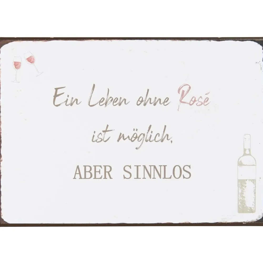IB Laursen Schilder, Wandbilder & Poster-Metallschild Ein Leben ohne Rose ist möglich