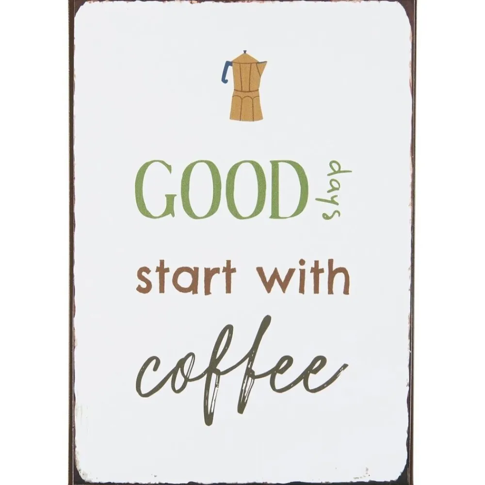 IB Laursen Schilder, Wandbilder & Poster-Metallschild Good days start with Coffee