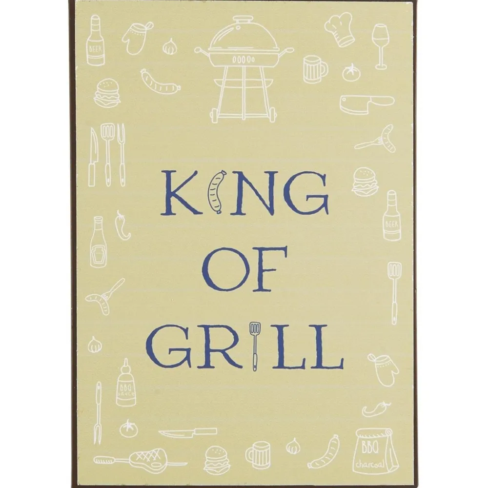 IB Laursen Gartendekoration|Schilder, Wandbilder & Poster-Metallschild King of Grill