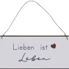 IB Laursen Schilder, Wandbilder & Poster-Metallschild Lieben ist leben
