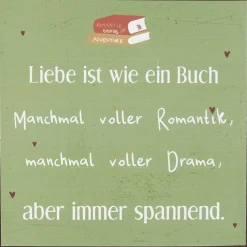 IB Laursen Schilder, Wandbilder & Poster-Metallschild Liebe ist wie ein Buch