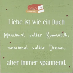 IB Laursen Schilder, Wandbilder & Poster-Metallschild Liebe ist wie ein Buch