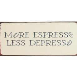 IB Laursen Schilder, Wandbilder & Poster-Metallschild More Espresso Less Despresso