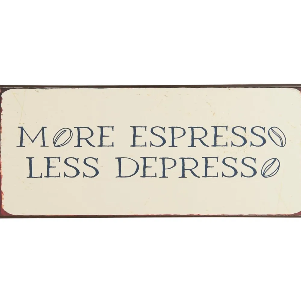IB Laursen Schilder, Wandbilder & Poster-Metallschild More Espresso Less Despresso