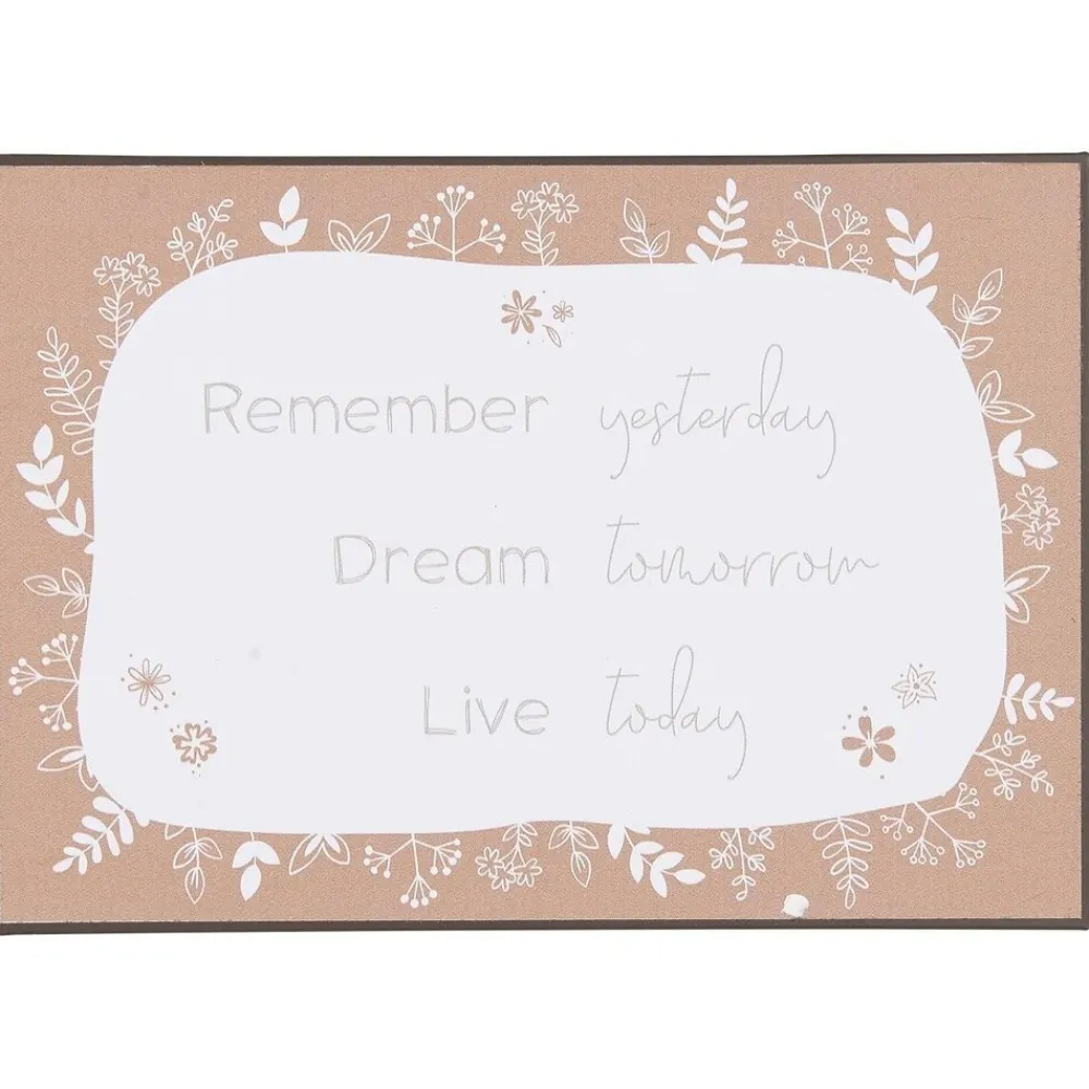 IB Laursen Schilder, Wandbilder & Poster-Metallschild Remember yesterday Dream tomorrow Live today