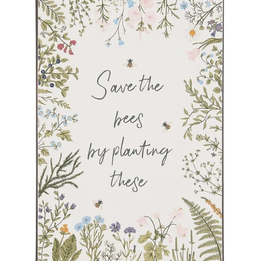 IB Laursen Gartendekoration|Schilder, Wandbilder & Poster-Metallschild Save the bees by planting these