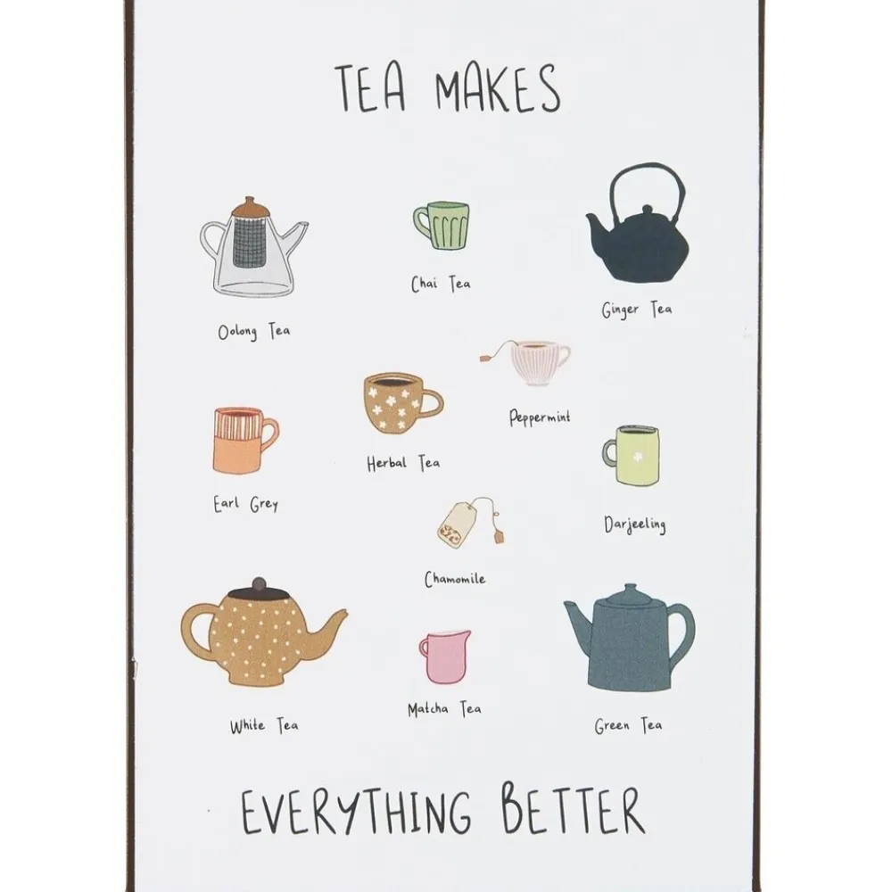 IB Laursen Schilder, Wandbilder & Poster-Metallschild Tea makes everything better