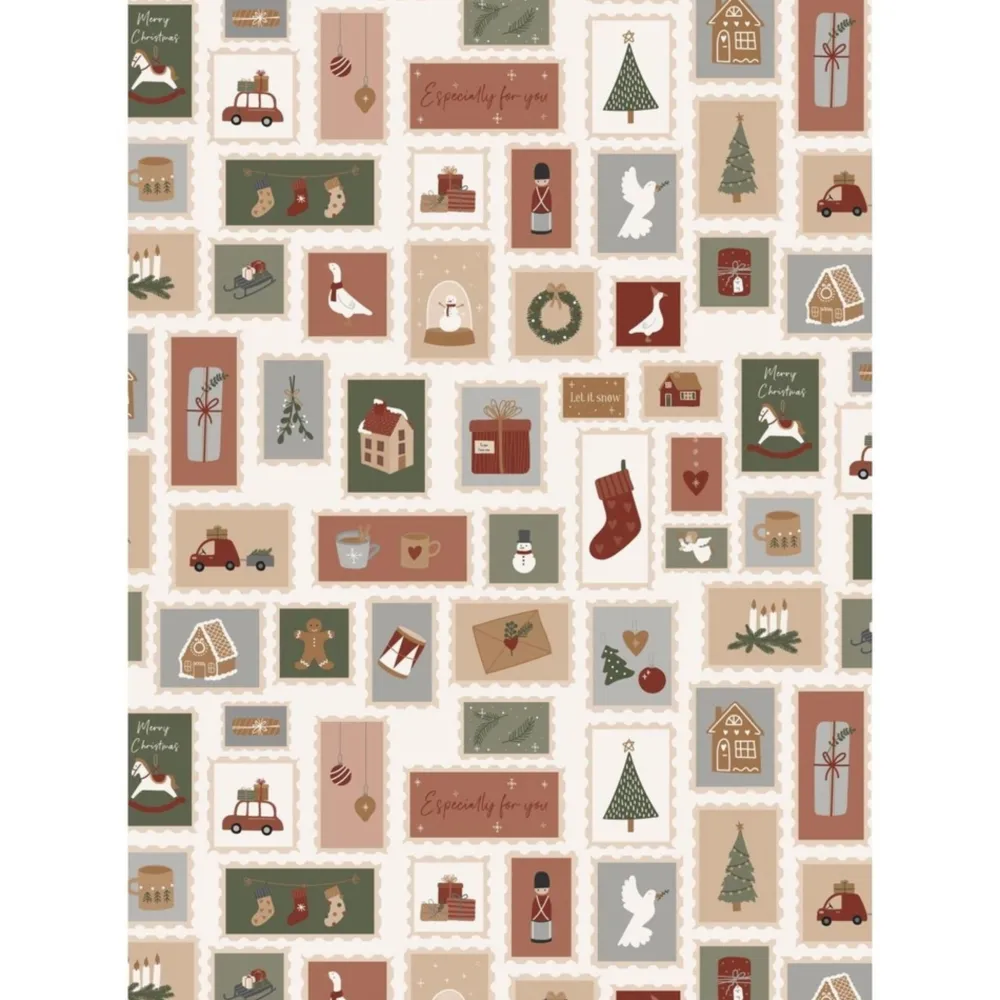 IB Laursen Einpacken, Verpacken|Weihnachtsdeko-Papierrolle Weihnachtsbriefmarken