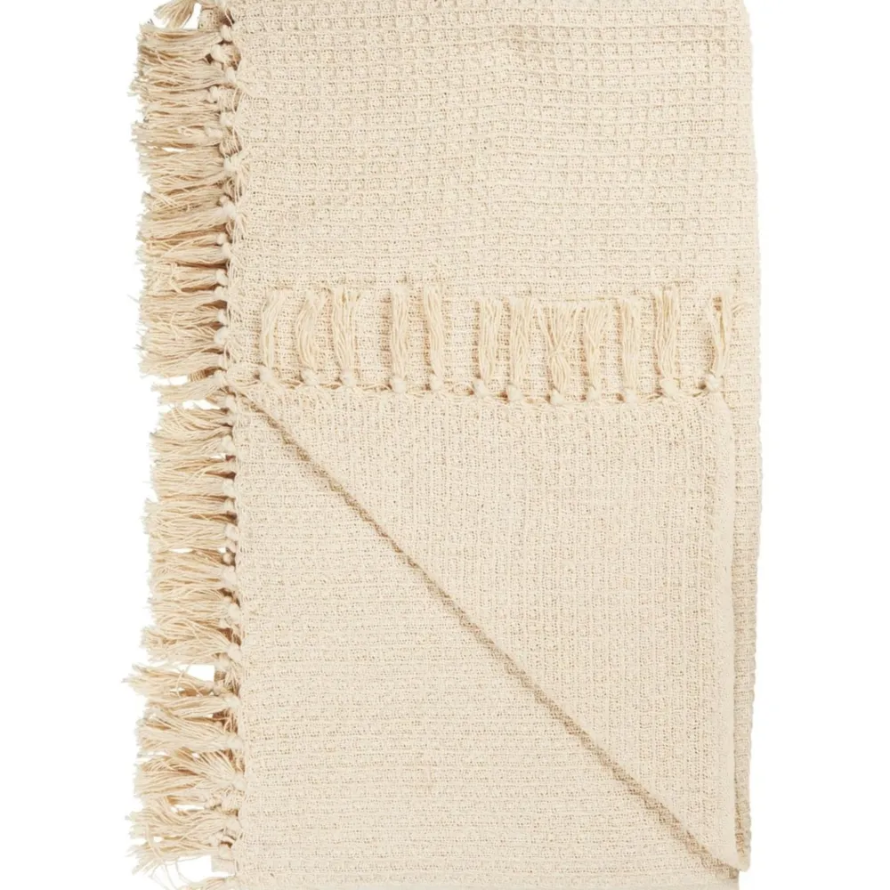 IB Laursen Decken & Plaids-Plaid creme mit Waffelmuster
