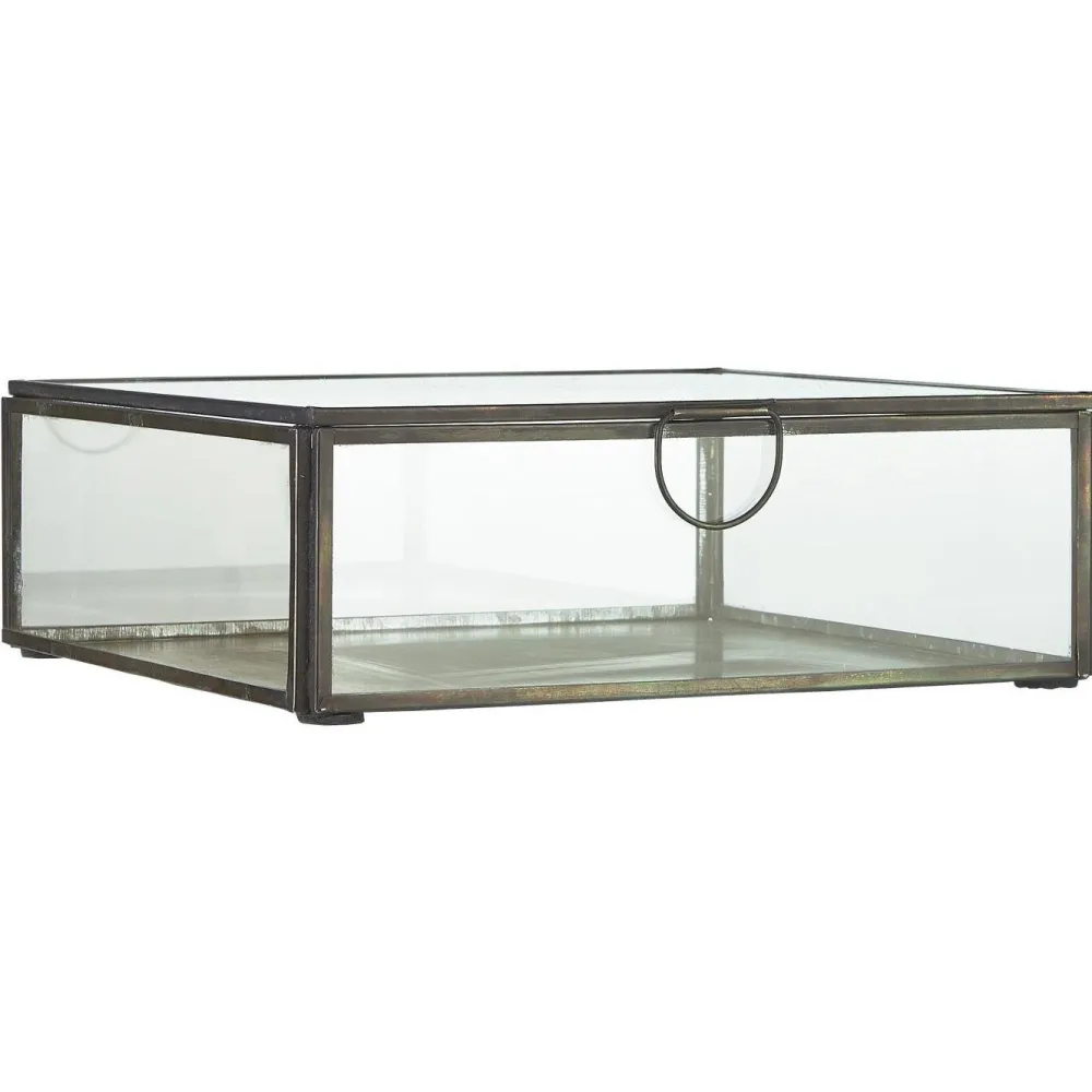 IB Laursen Bad-Aufbewahrung|Glasboxen-Quadratische Glasbox mit Deckel