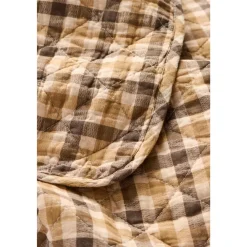 IB Laursen Herbstdeko|Decken & Plaids-Quilt mit braunem Karomuster