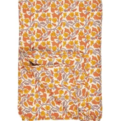 IB Laursen Quilts & Bettwäsche|Decken & Plaids-Quilt mit gelben und orangefarbenen Weinreben