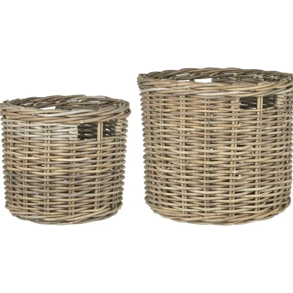 IB Laursen Körbe-Rattan Korbsatz mit Griffen