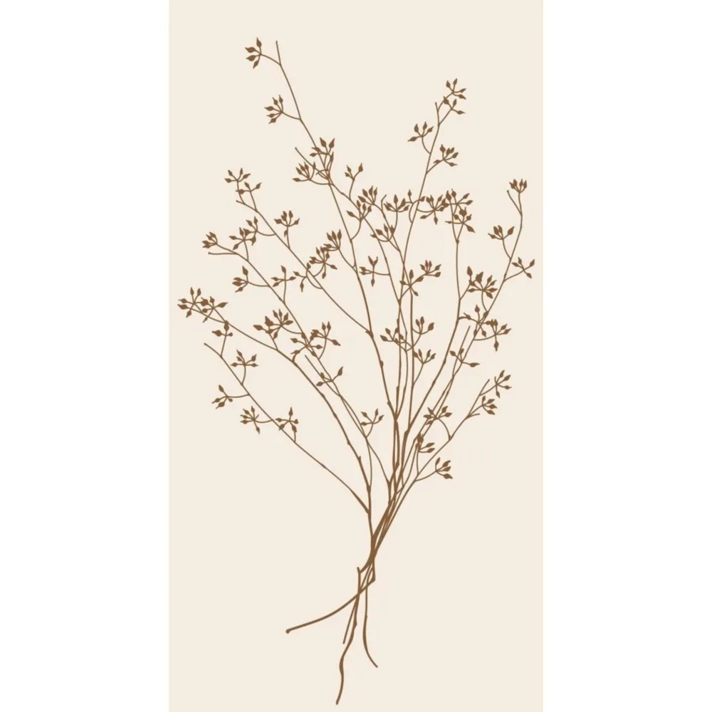 IB Laursen Servietten & Serviettenhalter|Geschirr & Tischdeko Skandinavisch-Serviette mit Blumensilhouette 16 Stck