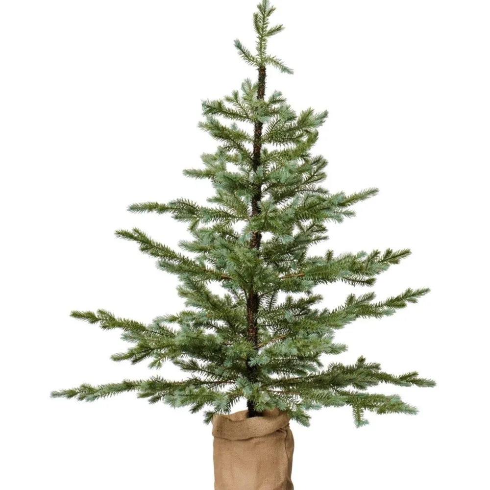 IB Laursen Weihnachtsdeko|Kunstblumen & Kunstpflanzen-Tannenbaum künstlich mit Jutesack