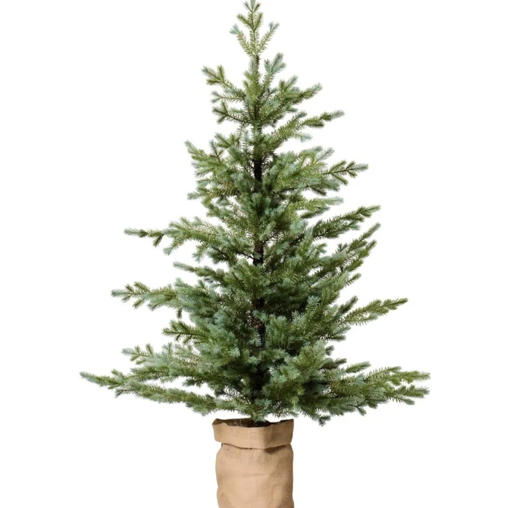 IB Laursen Weihnachtsdeko|Kunstblumen & Kunstpflanzen-Tannenbaum künstlich mit Jutesack