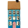 IB Laursen Lichthäuser, Keramik-Häuschen-Teelicht-Haus aus Keramik blau