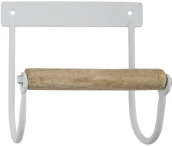 IB Laursen Altum Wellness Shop|Toilettenzubehör-Toilettenpapierhalter aus Metall mit Holzrolle