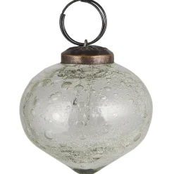 Ib Laursen Weihnachtsdeko-Weihnachtskugel bubbled Glas zwiebelförmig