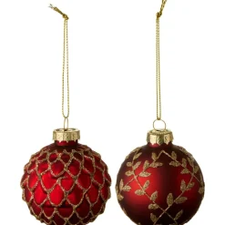 IB Laursen Weihnachtsdeko-Weihnachtskugel zum Hängen Glitter 2er