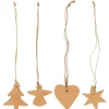 IB Laursen Weihnachtsdeko-Weihnachtsschmuck Aufhänger im 4er-Set aus handgefertigtem Ton