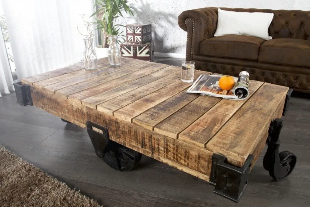 Invicta Beistelltische & Couchtische-Couchtisch Railway Mango