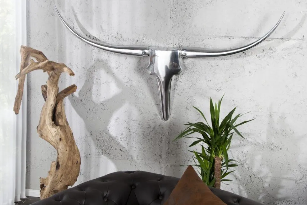 Invicta Wanddekoration-Geweih Bull Aluminium