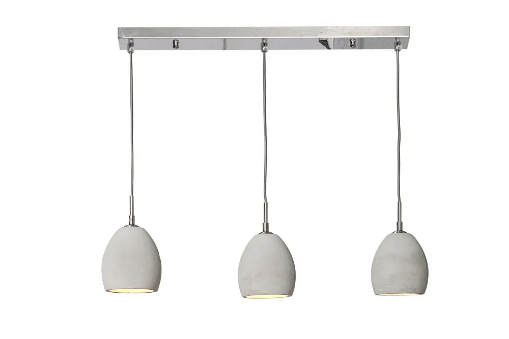 Invicta Deckenlampen-Hängeleuchte Cement grau 3er
