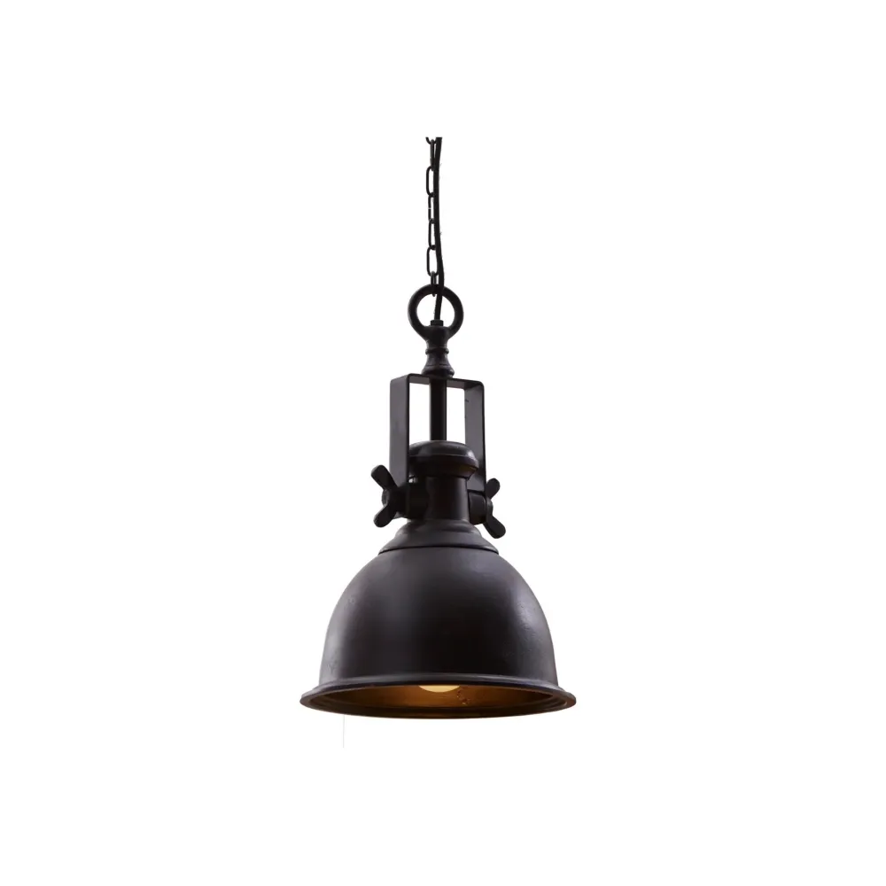 Invicta Deckenlampen-Pendelleuchte Industrial Metall schwarz Industriestil